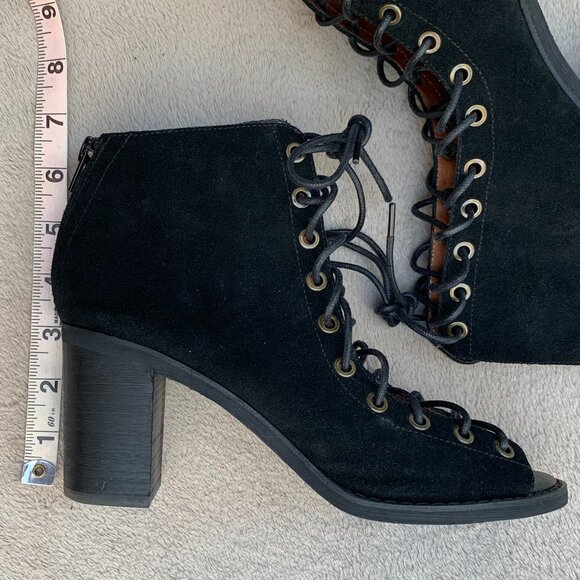 Jeffrey Campbell Cors Black Suede Ankle Booties Sz8 - Picture 14 of 15